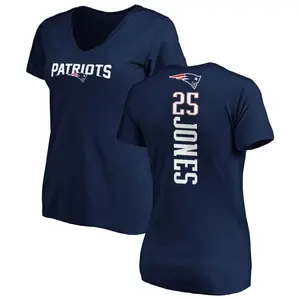 Women's Marcus Jones New England Patriots Backer Slim Fit T-Shirt - Navy