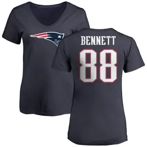 Women's Martellus Bennett New England Patriots Name & Number Logo T-Shirt - Navy