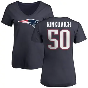 Women's Rob Ninkovich New England Patriots Name & Number Logo T-Shirt - Navy