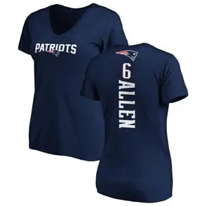 Women's Ryan Allen New England Patriots Backer Slim Fit T-Shirt - Navy