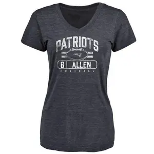 Women's Ryan Allen New England Patriots Flanker Tri-Blend T-Shirt - Navy