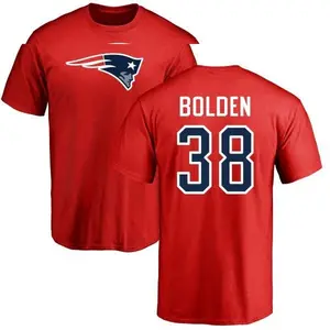 Youth Brandon Bolden New England Patriots Name & Number Logo T-Shirt - Red