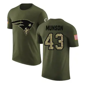 Youth Calvin Munson New England Patriots Olive Salute to Service Legend T-Shirt