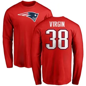 Youth Dee Virgin New England Patriots Name & Number Logo Long Sleeve T-Shirt - Red