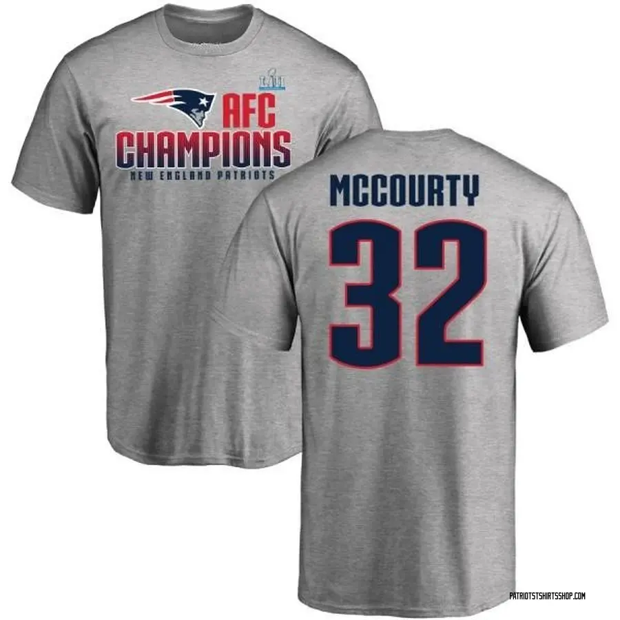 Youth Devin McCourty New England Patriots 2017 AFC Champions T-Shirt - Heathered Gray