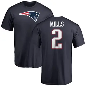 Youth Jalen Mills New England Patriots Name & Number Logo T-Shirt - Navy