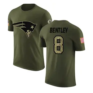 Youth Ja'Whaun Bentley New England Patriots Olive Salute to Service Legend T-Shirt