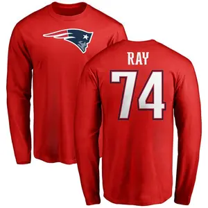 Youth LaBryan Ray New England Patriots Name & Number Logo Long Sleeve T-Shirt - Red