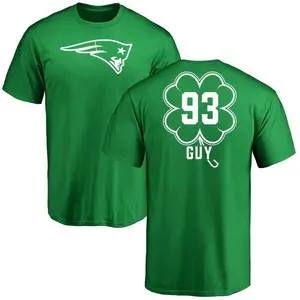 Youth Lawrence Guy New England Patriots Green St. Patrick's Day Name & Number T-Shirt