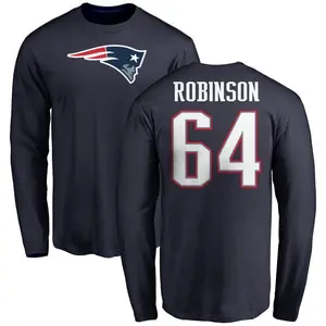 Youth Layden Robinson New England Patriots Name & Number Logo Long Sleeve T-Shirt - Navy