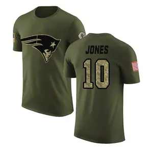Youth Mac Jones New England Patriots Olive Salute to Service Legend T-Shirt