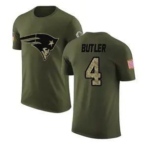 Youth Malcolm Butler New England Patriots Olive Salute to Service Legend T-Shirt