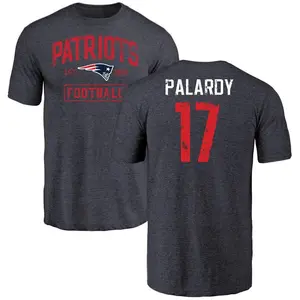 Youth Michael Palardy New England Patriots Navy Distressed Name & Number Tri-Blend T-Shirt