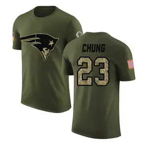 Youth Patrick Chung New England Patriots Olive Salute to Service Legend T-Shirt