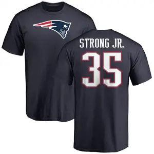 Youth Pierre Strong Jr. New England Patriots Name & Number Logo T-Shirt - Navy