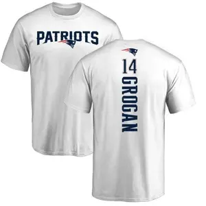 Youth Steve Grogan New England Patriots Backer T-Shirt - White